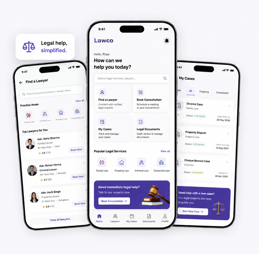 Lawco Mobile App Mockup